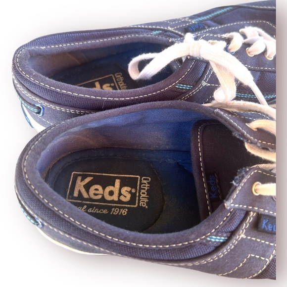 Keds Women’s Blue Canvas Ortholite Craze T-Toe Navy Comfort Sneakers Size 6 EUC - Picture 7 of 7